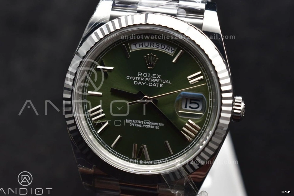 Dial Best Roman Edition Green Day THBF (Gain VR3255 1:1 Weight) Date Bracelet 228239 on Vibrant 662 40 SS President 0813